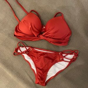 Shade & Shore red/orange bikini set (or separate)